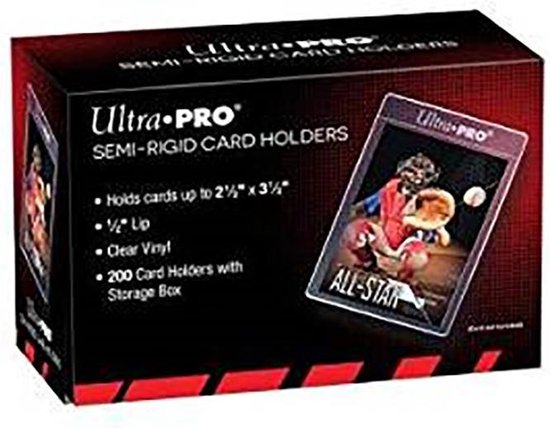 Thumbnail van een extra afbeelding van het spel 200 Ultra Pro Semi-Rigid Card Holders Transparant Standaard Maat Opberghouders