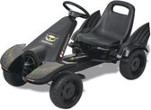 Bol.com Luxe Skelter (INCL HELM EN HANDSCHOENEN) Kart Zwart 3 4 5 jaar met verstelbare leuning - Trapauto - Kart auto voor kinderen aanbieding