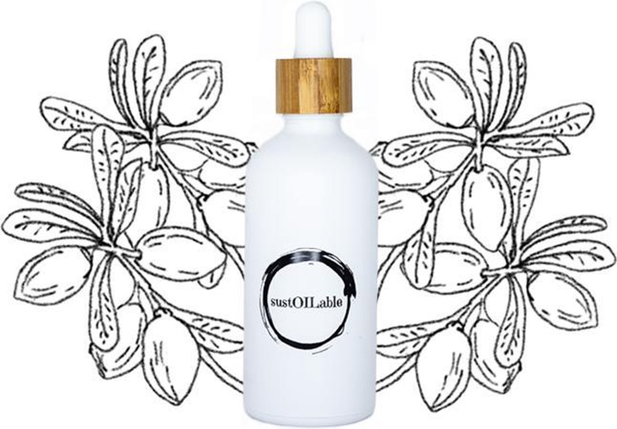 Goedkoopste Arganolie - glazen pipet flesje 100ml (navulbaar en plasticvrij verpakt) - vegan - dierproefvrij en zonder chemische toevoegingen - argan huidolie