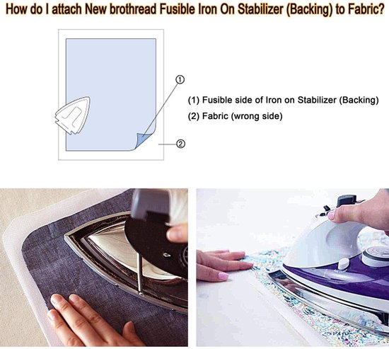 Fusible Iron-On No Show Mesh Borduurbasis 30cm x 23m voor Machine- en Handborduurwerk — afbeelding 3