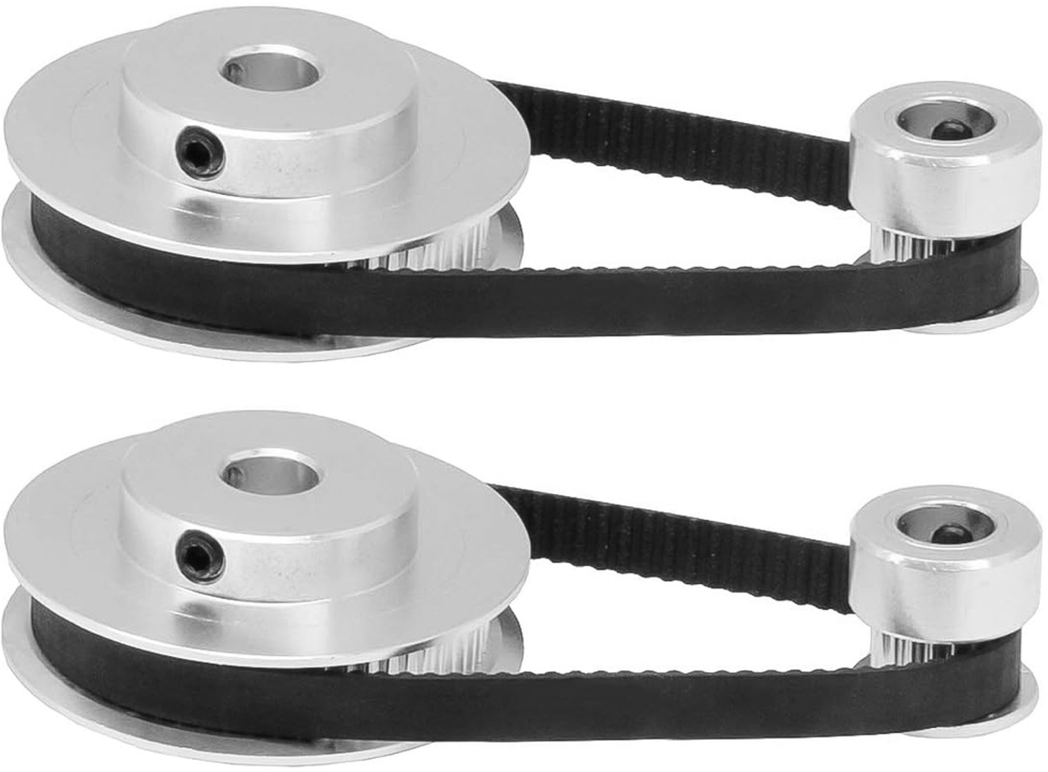 Distributiepoelie 2 Stuks - GT2 Synchrone Wielen 20/60 Tanden - 8 mm Boring - Aluminium - Riem 200 mm x 6 mm - Efficiënte Krachtoverbrenging - Timingpoelie