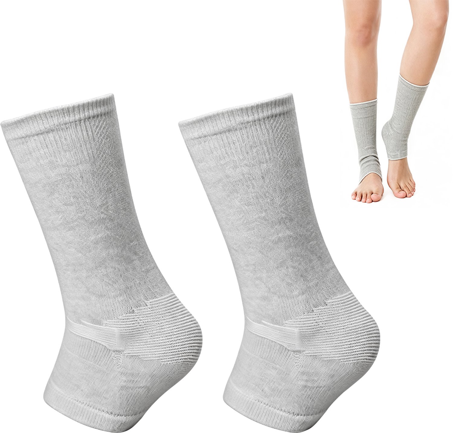 2 stuks Bamboe Compressiesokken - Voor Vermoeide Voeten - Tegen Enkelzwellingen - Pijnverlichting - Verbeterde Bloeddoorstroming