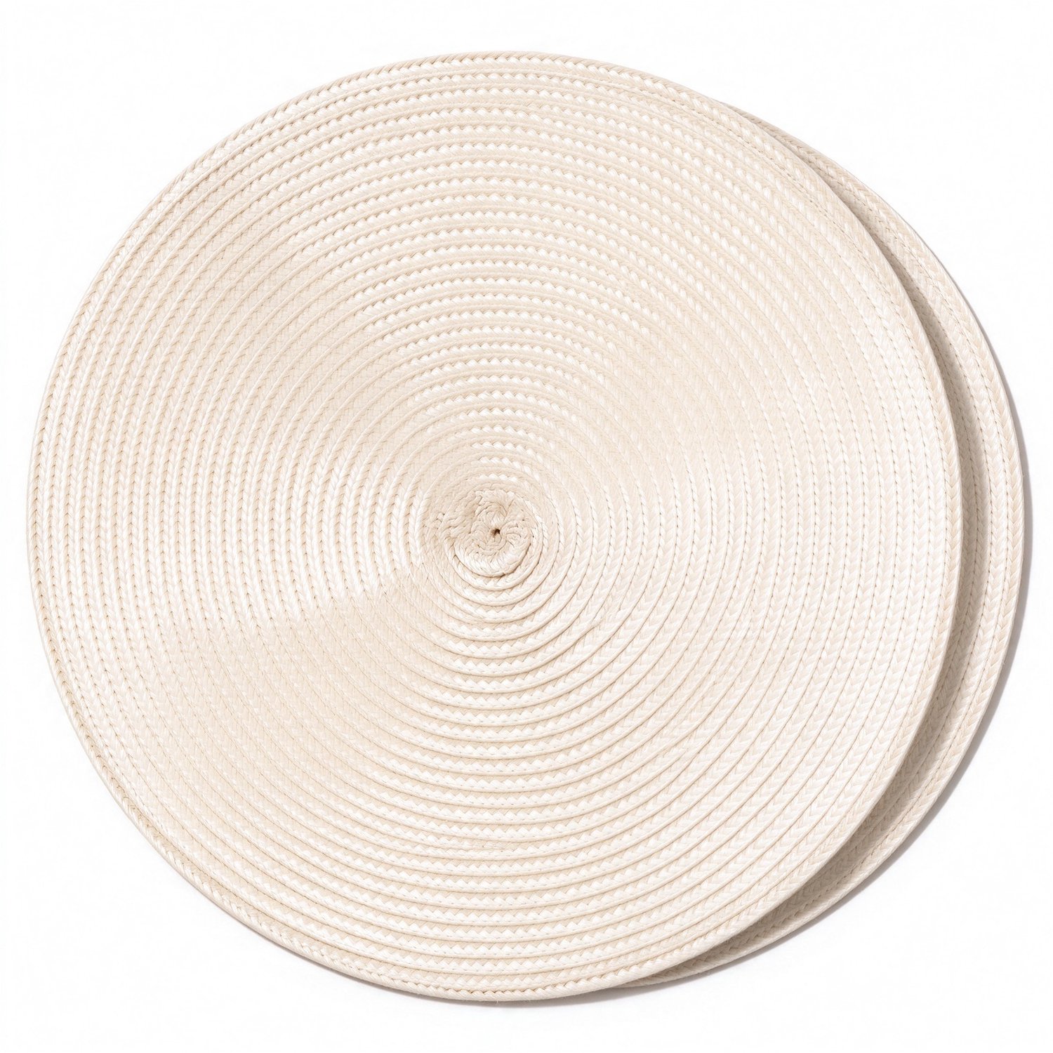 Lifhelpe Tafelaccessoires - Ronde placemat set - Set van 6 stuks - Wasbaar en antislip - 15 inch, beige