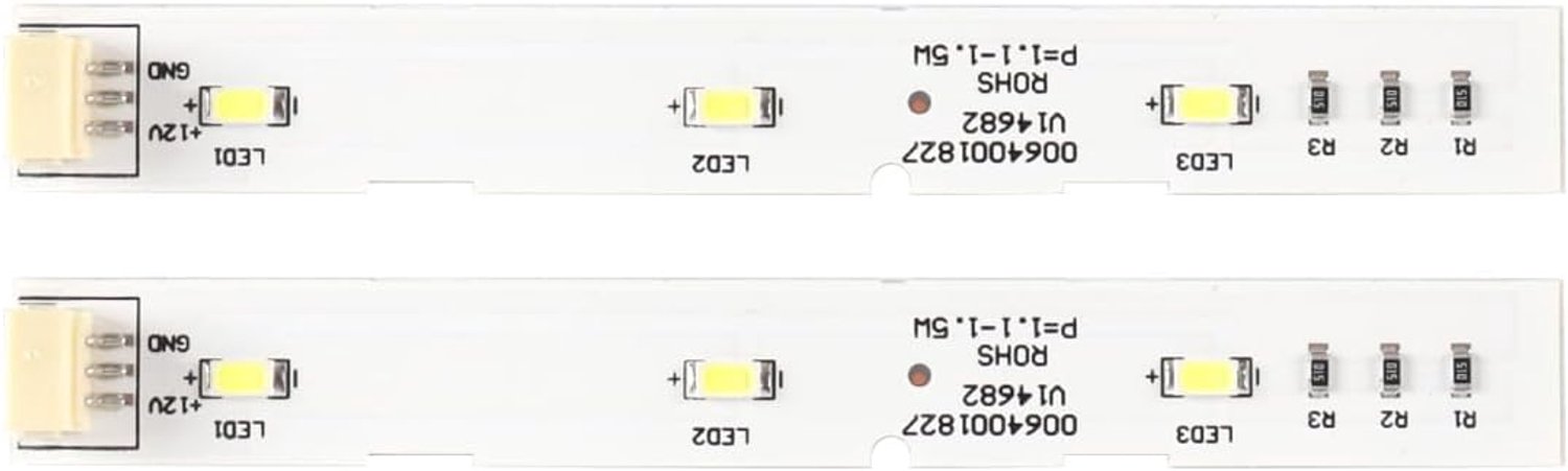 Koelkaststrip 13 x 1,6 cm - vervangend onderdeel - voordeurlichtbalkstriplamp - perfecte aansluiting - 2 stuks - ServiceTopper