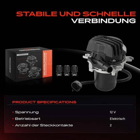 Secundaire luchtpomp, compatibel met 2015-2018 911 Secondary Air Injection Pump 2.0L L4 3.0L V6 GAS Vervanging # 9A160510477 1 stuks — afbeelding 4