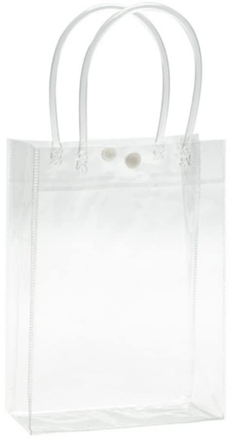 12 Transparante Cadeautassen met Handvat en Knop