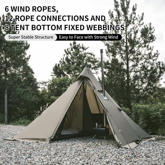 Pyramid Tent voor 2-4 Personen met Stove Aansluiting — afbeelding 2