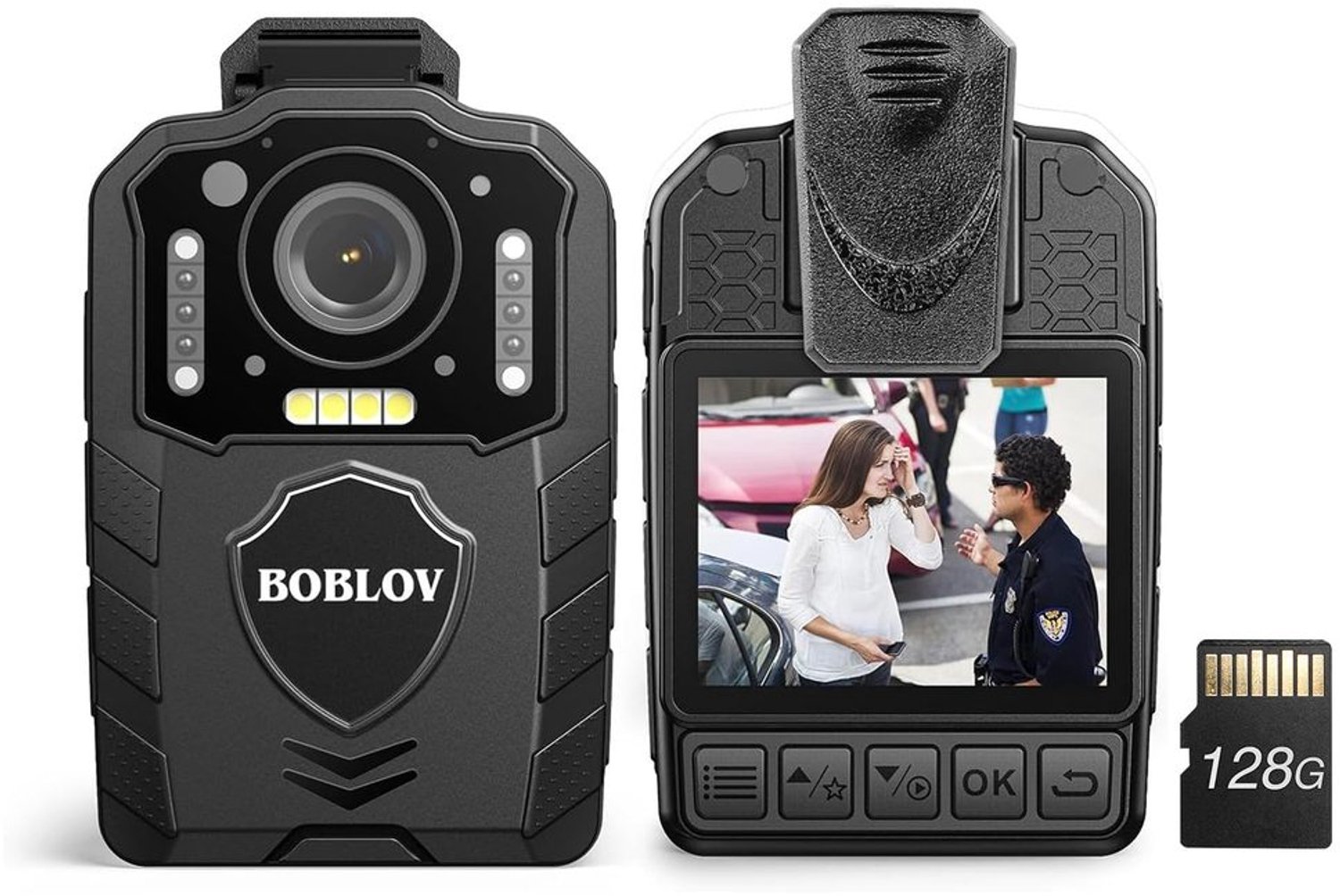 1080P Body Camera met Nachtzicht en 128GB Opslag