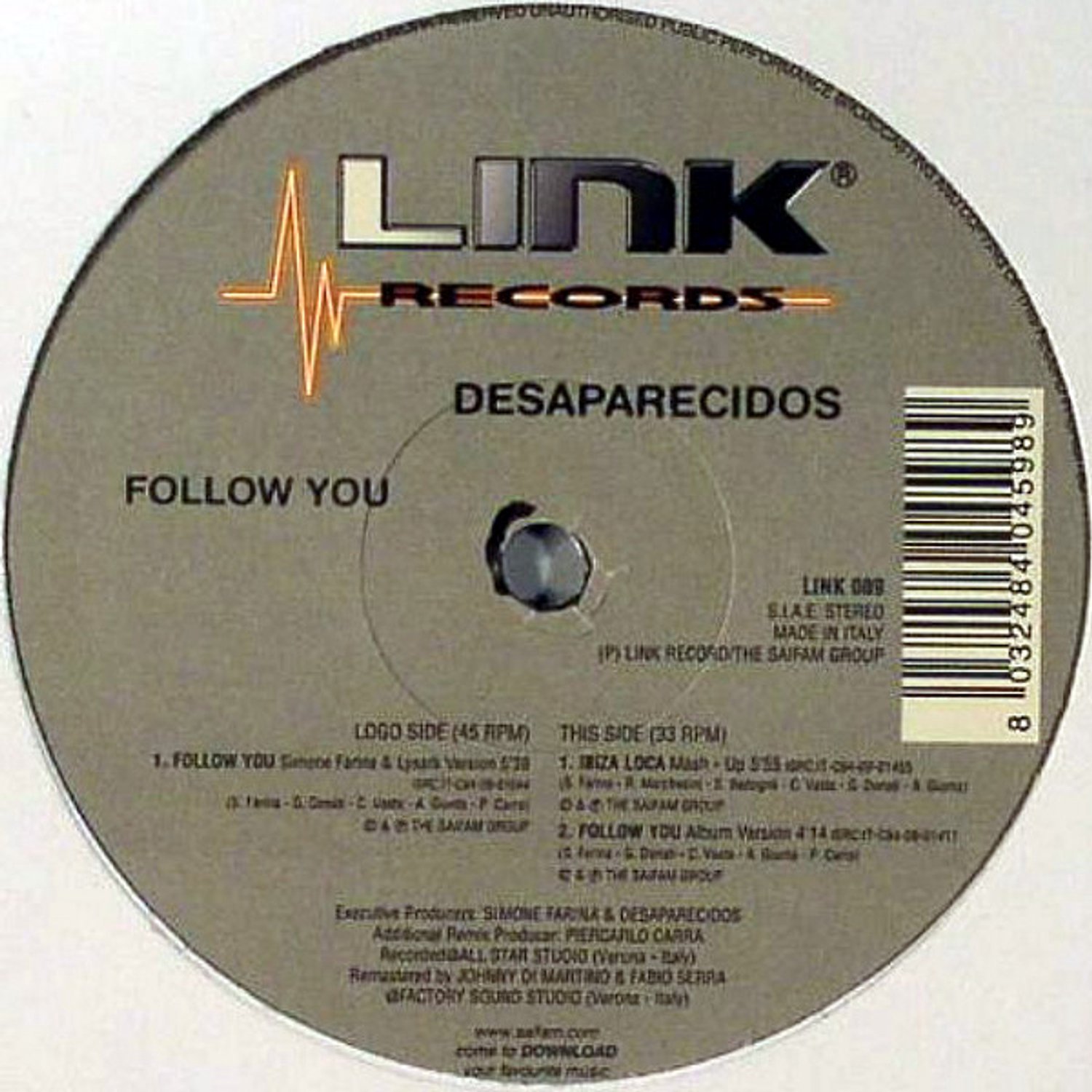Follow You, Desaparecidos (2) | Media condition: Very Good Plus (VG+) | 12