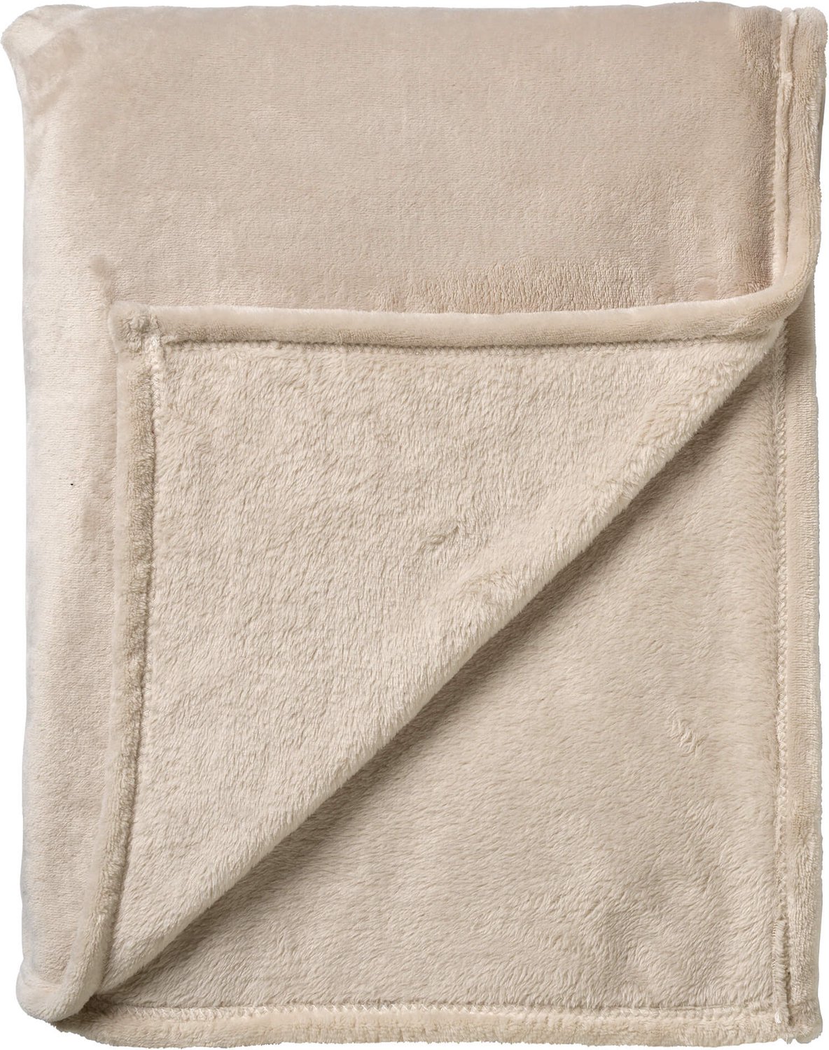 Dutch Decor BILLY - plaid 150x200 cm - flannel fleece - gerecycled - Pumice Stone - beige