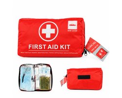 Lumors 41 delige EHBO-tas EHBO kit 41 delig reisset - first-eerste hulp auto reis set - verbandtas - autoverbandset - first aid kit tas - compact reiskit - EHBO doos - auto verbanddoos - Verbandtas auto - EHBO set - verbandtrommel - autoverbanddoos