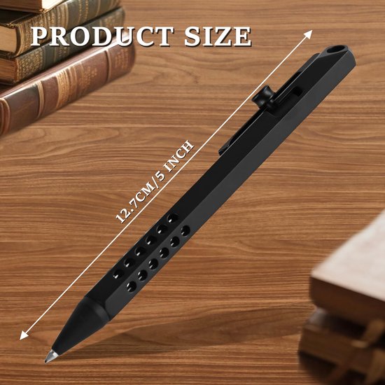 Titanium 6-Zijdige Hollow Bolt Action Pen voor — afbeelding 2