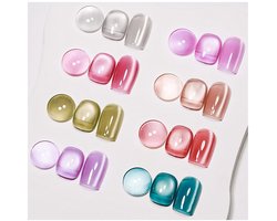 Cat Eye UV Gel Nagellak Set, 8 Kleuren, 9D Chameleon
