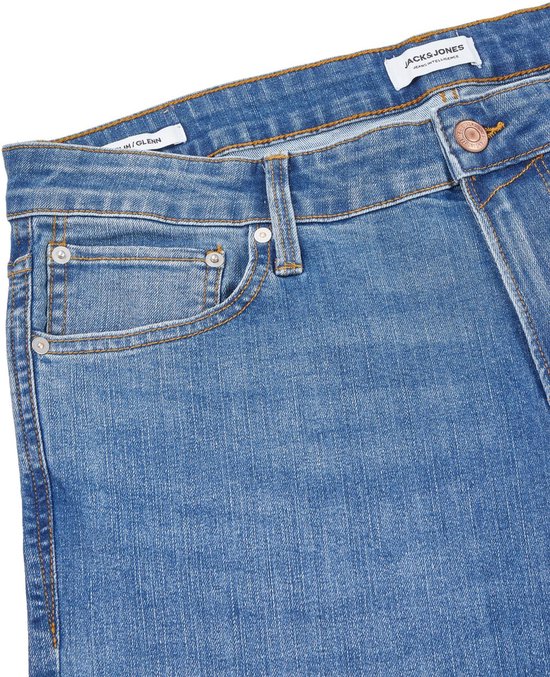 Jack & Jones Heren Jeans Broeken JJIGLENN JJICON SQ slim Fit Blauw Volwassenen Denim Jeansbroek Spijkerbroek heren