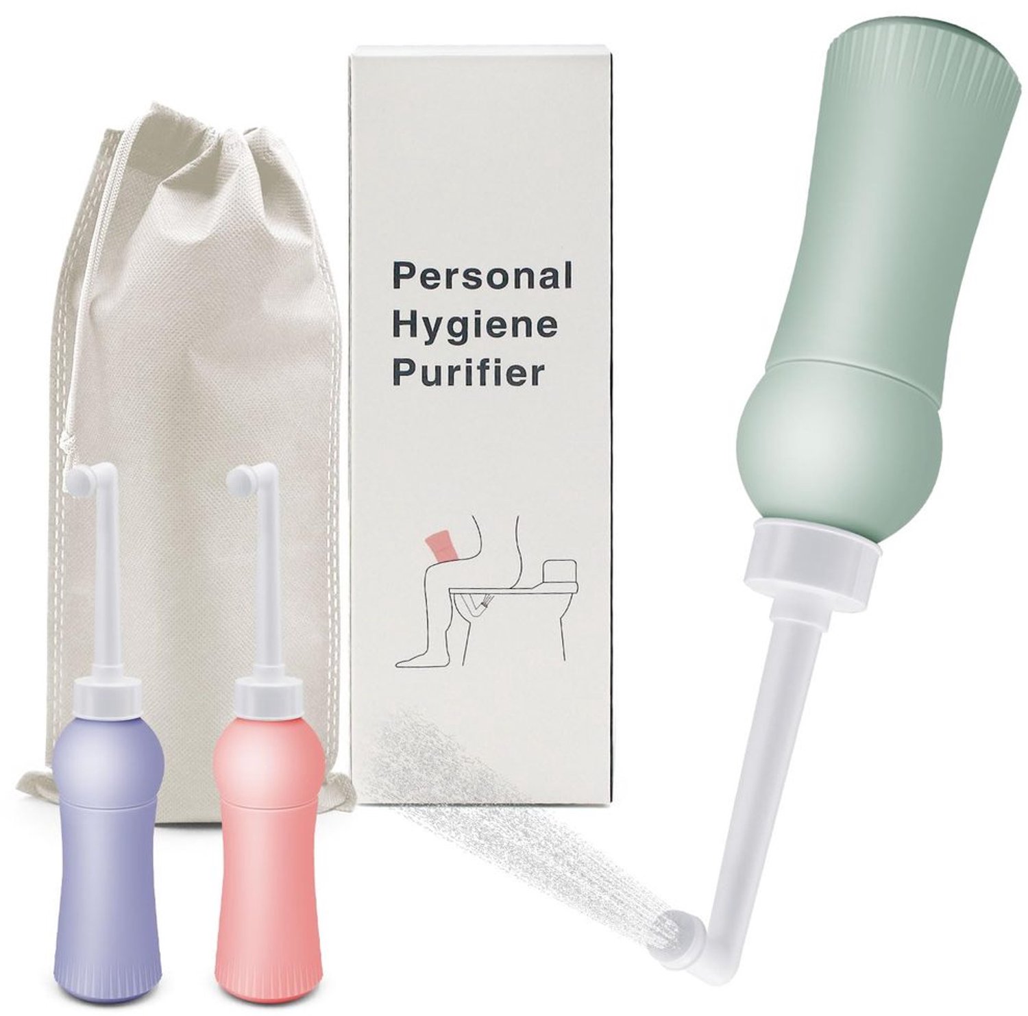 Draagbare Bidet met 500ml Capaciteit voor Reis en Thuis