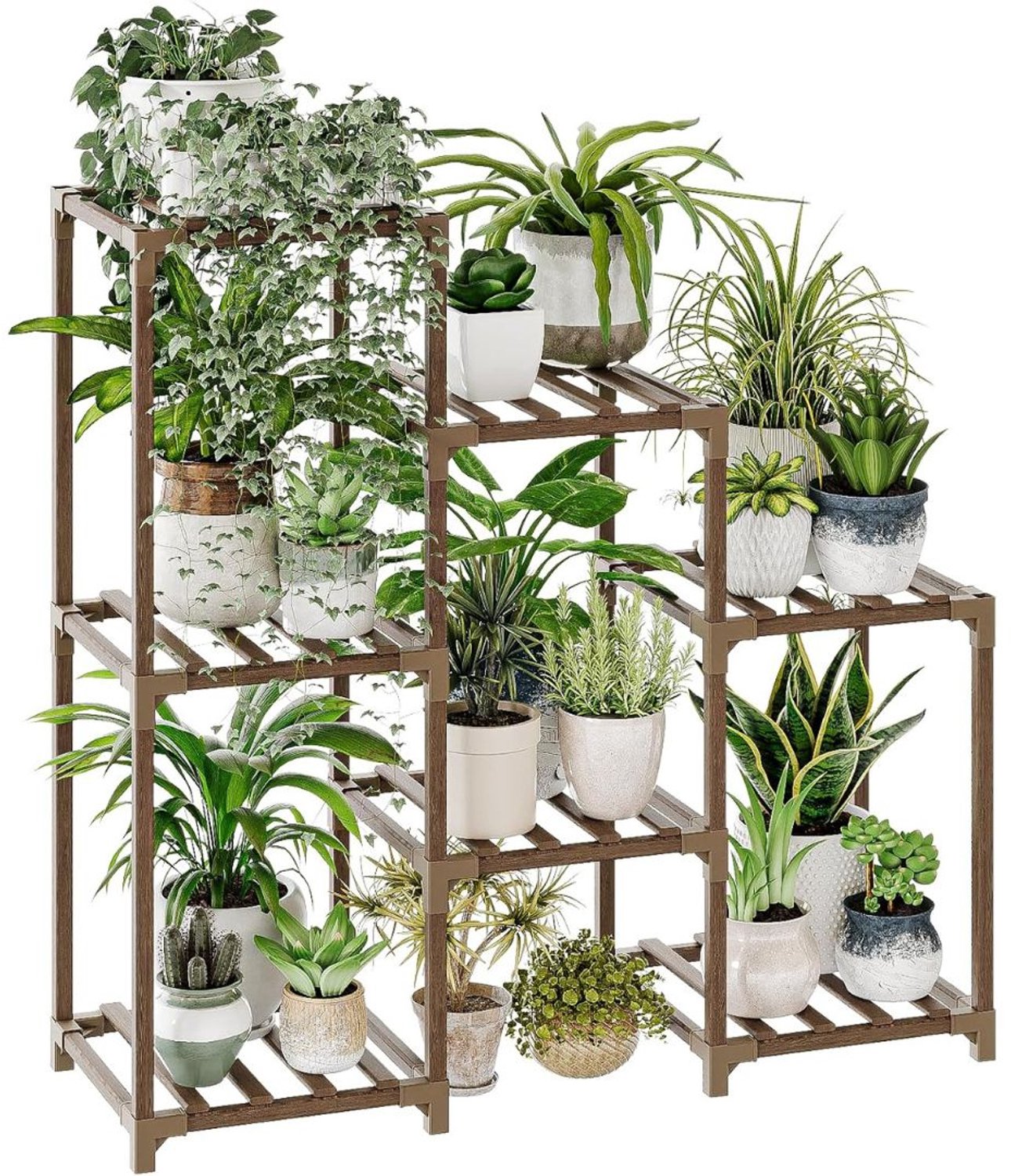 Plantentafel - Plantenrek Buiten - Plantensteun - Plantenstandaard - Bruin