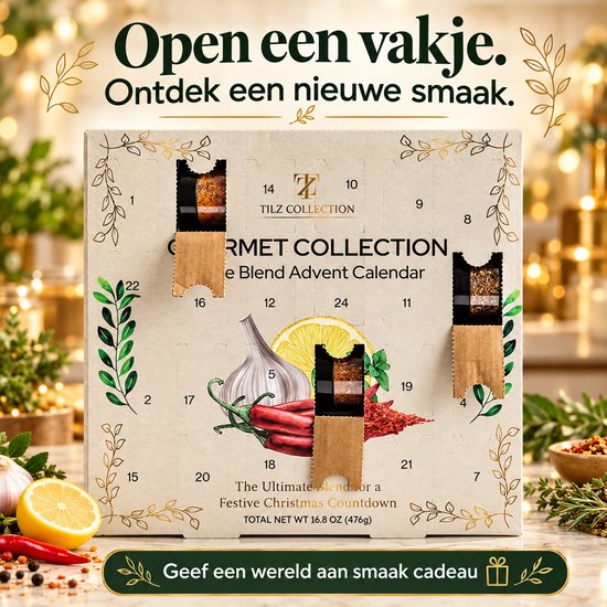 Kruiden Adventskalender 2026 – 24 Gourmet Kruidenmengsels – BBQ Rubs & Wereldse Smaken – Herbruikbare Glazen Potjes – Cadeau voor Kookliefhebbers — cadeau in Kookcadeaus - foto 3