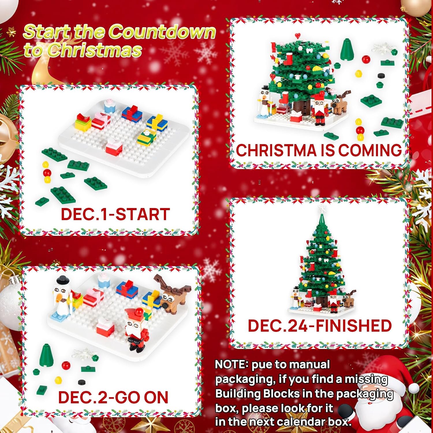 Adventskalender 2026 - kerstkalender - kerst adventskalender 779 stuks - 24 verrassingsdoosjes - adventskalender kinderen - kerstversiering - Kerst Cadeau - voor Kinderen en Volwassenen – foto 4