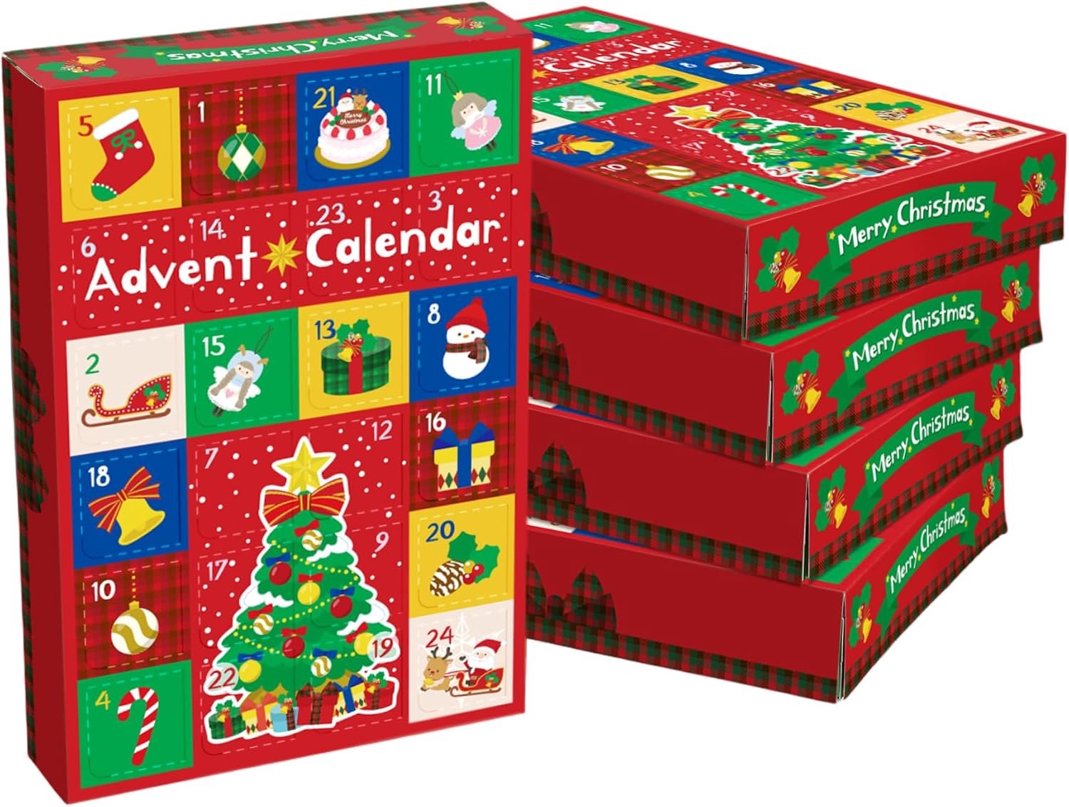 Pyreta cadeauverpakking adventskalender - 5 stuks - 25 x 17 x 4 cm