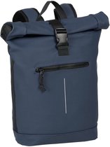New Rebels Mart Waterafstotende Rolltop Laptop Rugzak - 15,6 inch - Donkerblauw