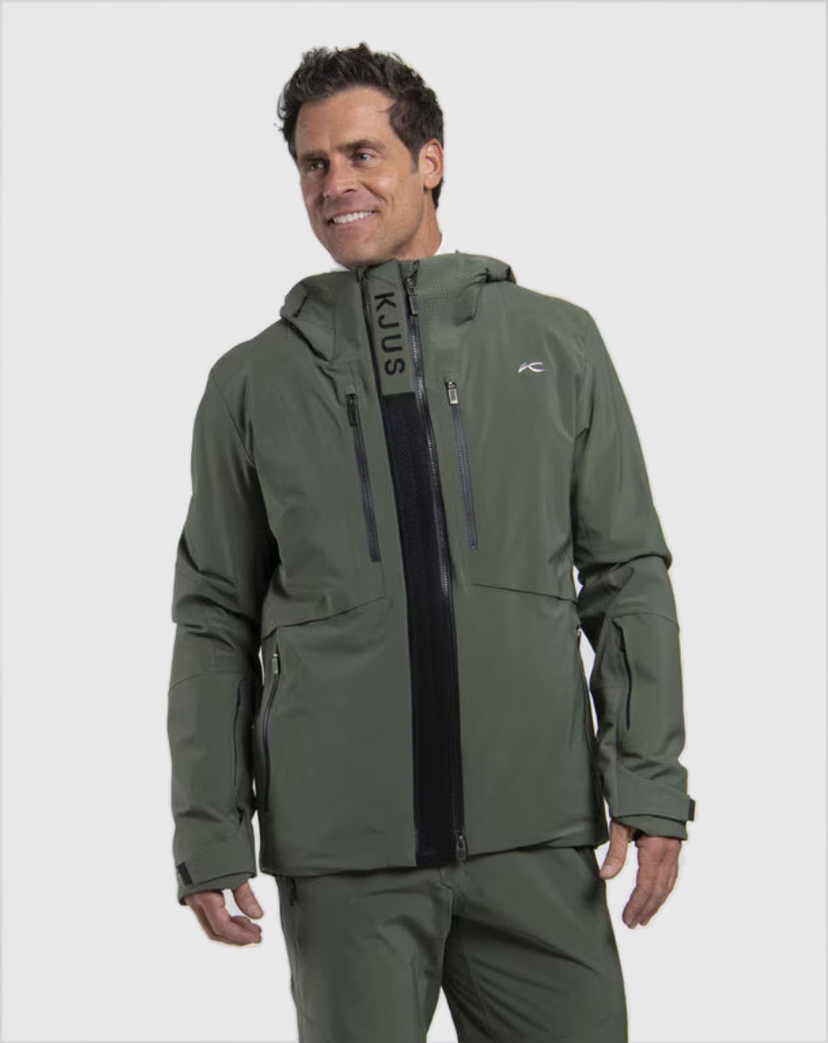 KJUS HEXAIR EDGE JACKET Green slate / Black-L