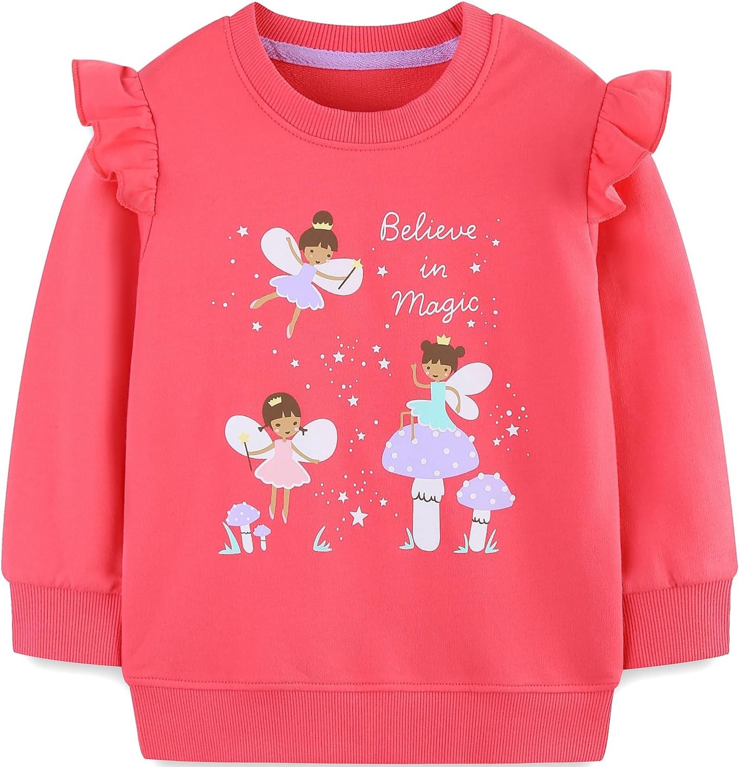 Sweatshirt voor meisjes, lang mouw, katoen, 1-7 jaar