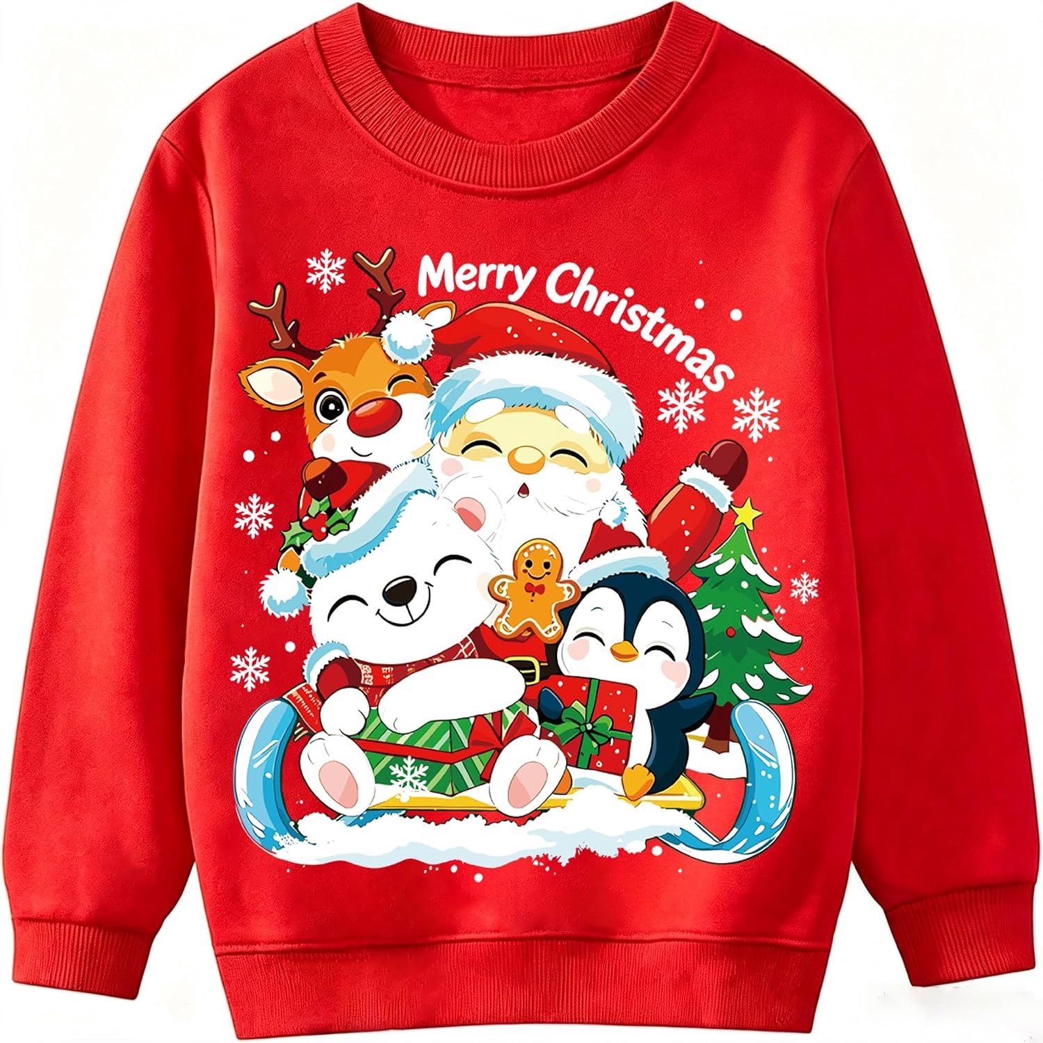 Kersttrui voor kinderen met print