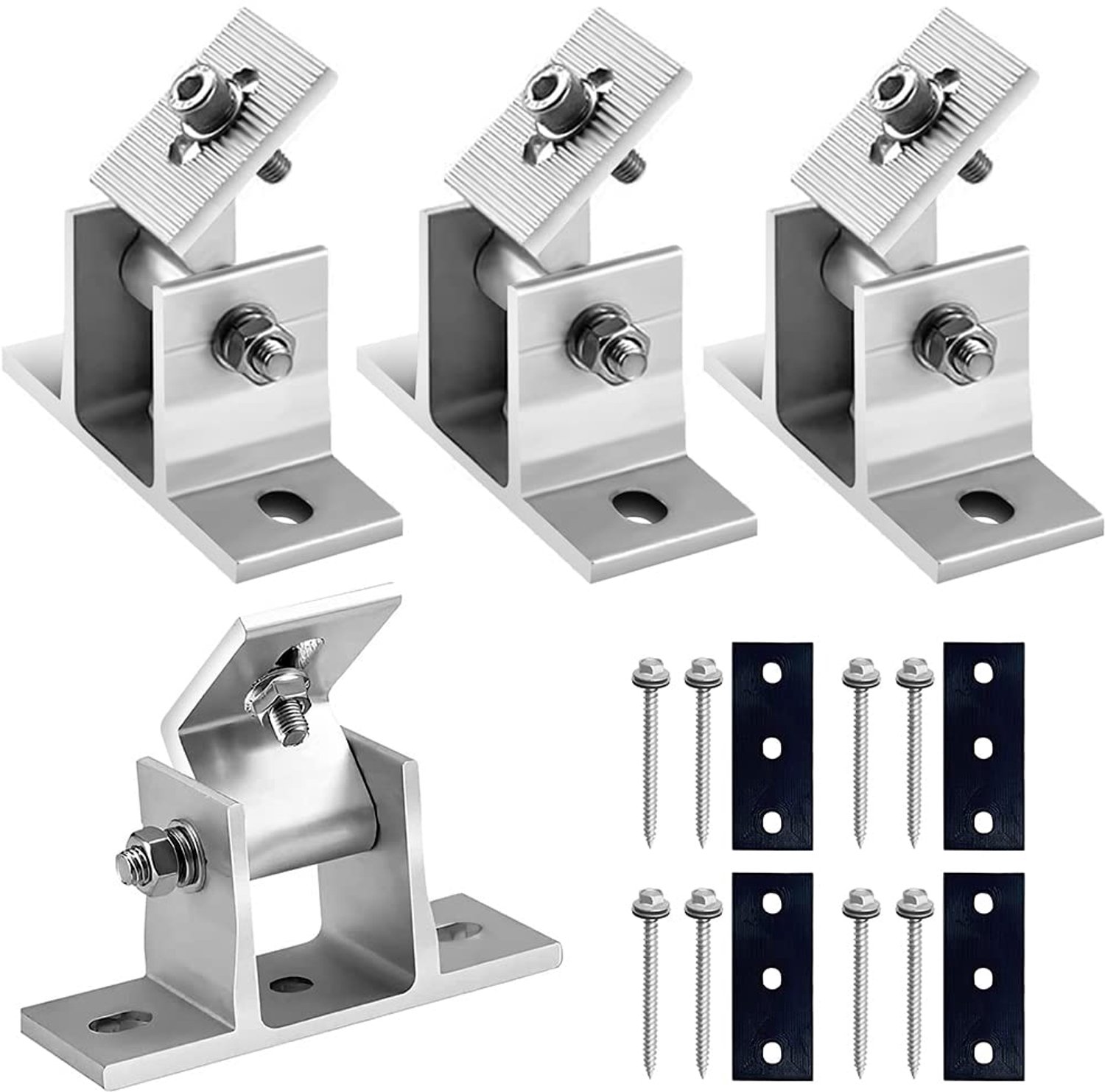 Z-Houder - Verstelbare Beugel - Hoogwaardige Aluminium Legering - Geschikt voor Daken - Eenvoudige Installatie - Maximale Prestaties zonnepanelen - Z-montagebeugel