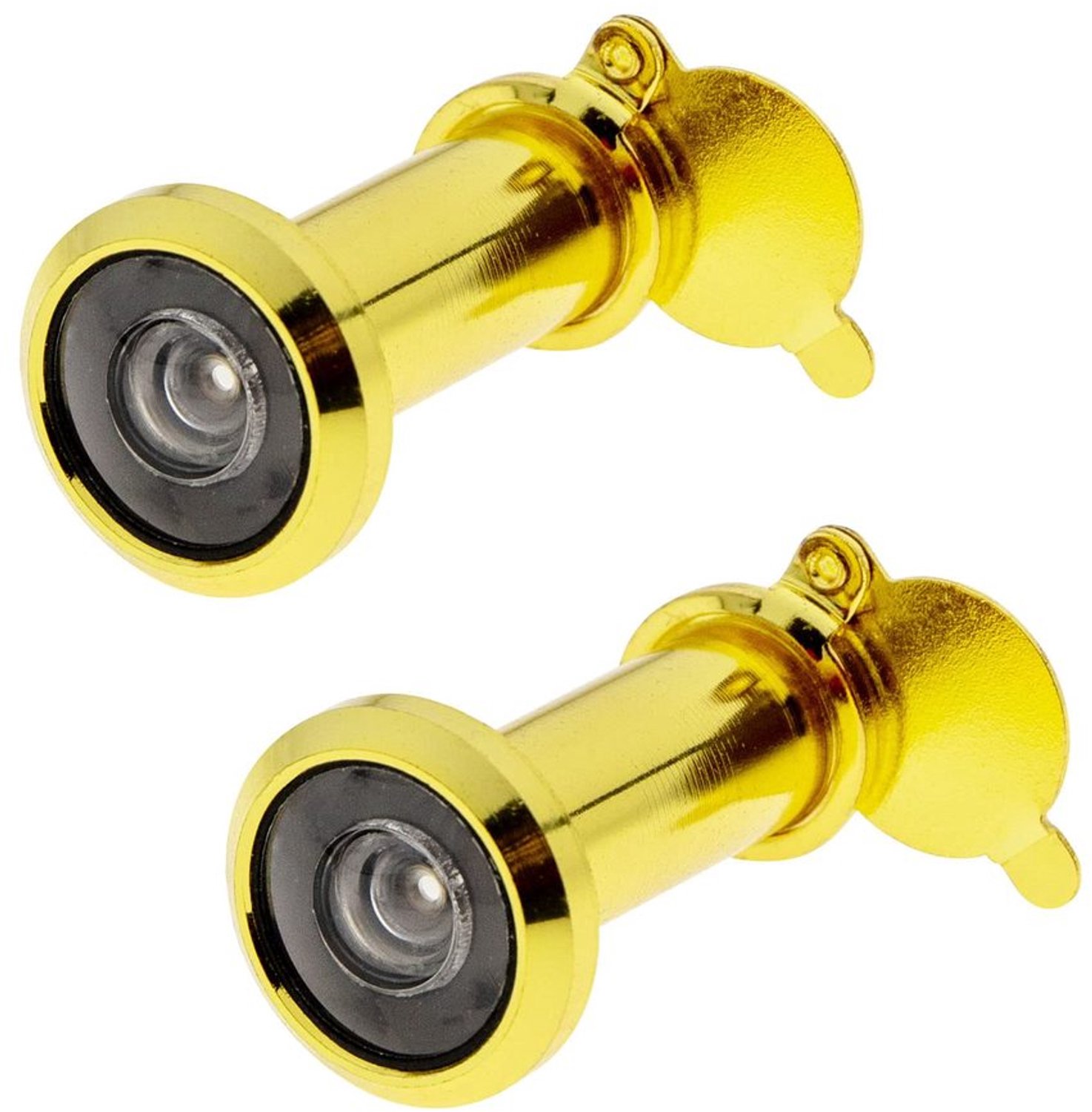 Deurkijker 220° Groothoek - 2 Stuks - Zinklegering - Kijkgaatje 16 mm - Geschikt voor Deurdikte 35-55 mm - Privacyhoes - Kijkgat