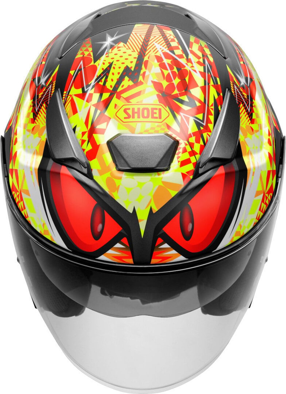 Shoei J-Cruise 3 Inspired TC-1 Rood Geel Antraciet Jethelm - Maat XS - Helm – foto 3