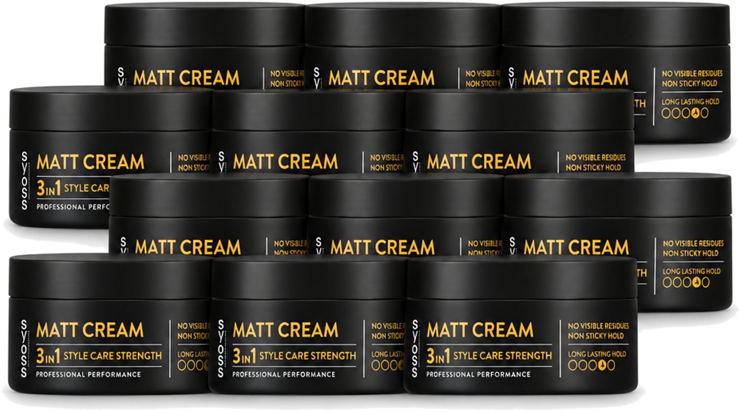 12 x SYOSS - Matt 3-in-1 Haarcrème 100 ml - Matterende Afwerking - 100ml - Voordeelverpakking - 12 stuks