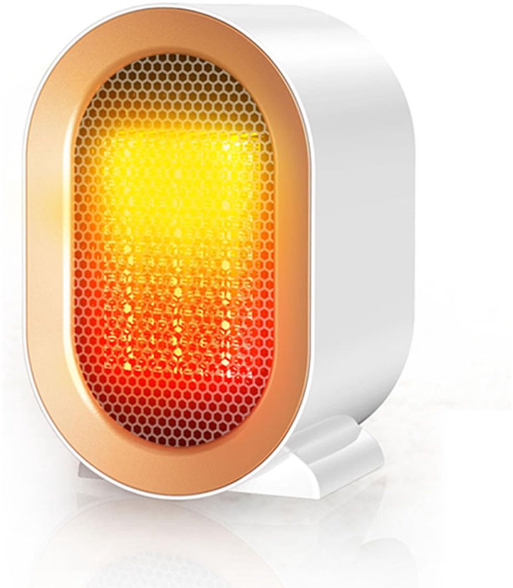 KZQ Elektrische kachel – Bureau ventilatorkachel – Energiezuinige, draagbare elektrische kachel - 1200 W – 2 warmtestanden – Keramische verwarmingstechnologie – Thermostaatfunctie – Geschikt voor kleine kamers, slaapkamers en kantoren – Wit