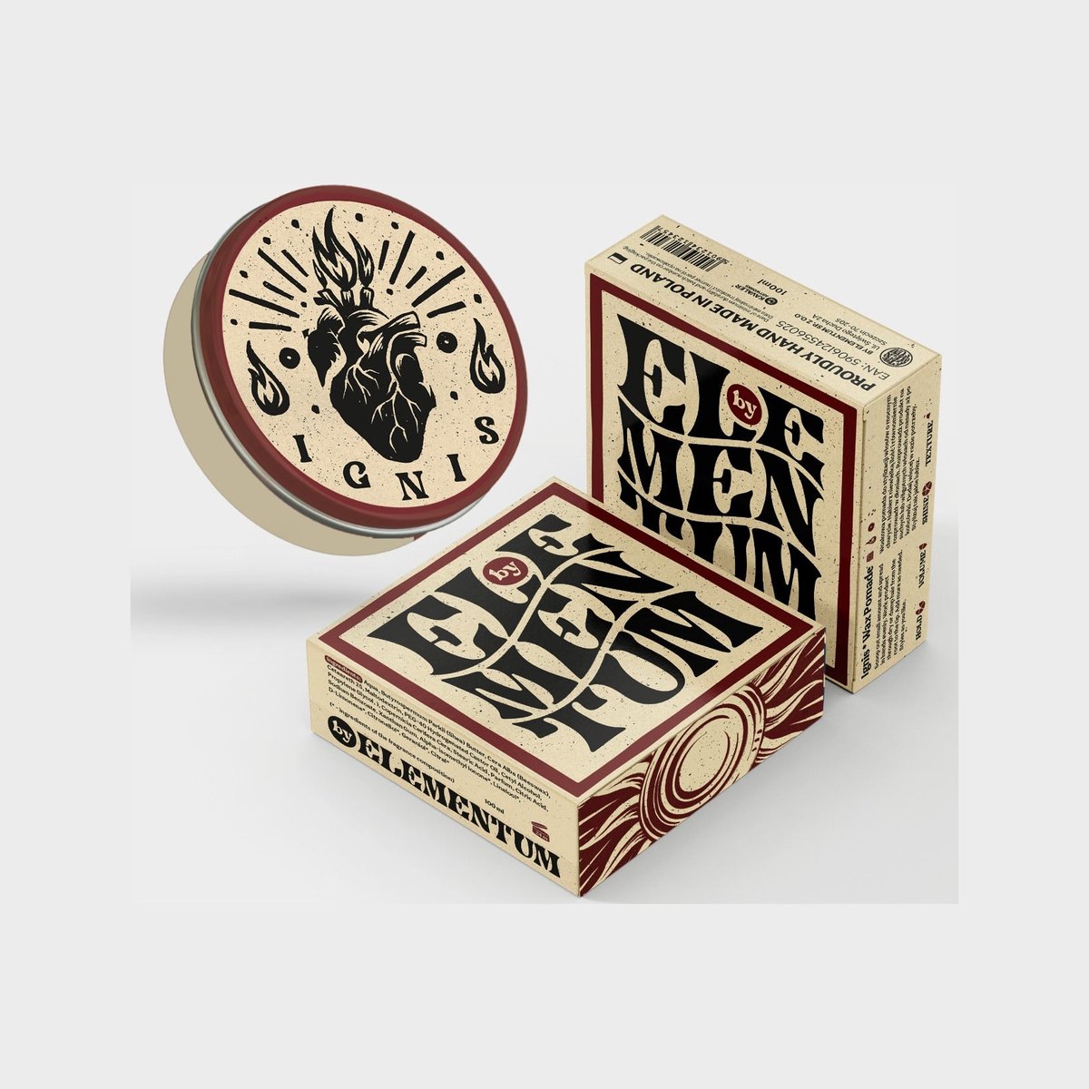 By Elementum Ignis Oil-Based Pomade | Sterke Hold & Hoge Glans