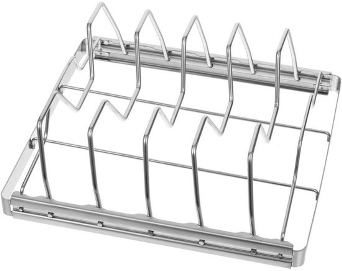 Grillrek RVS - Barbecue rek - Buiten koken - Compact ontwerp - 24 x 22 x 7.5 cm - Zilver