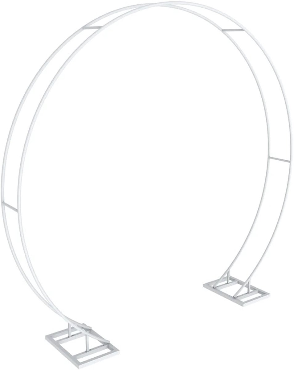 Klarven® Tuinboog voor Klimplanten Xl - Metalen Tuinboog - Tuinboog Metaal - Garden Arch - Rond frame, Stevig en stabiel - Geschikt voor bruiloftsdecoratie