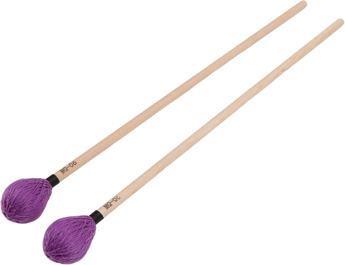 Dailygoods- Marimba Mallets Medium Harde Kop - Esdoorn Handvat - Percussie Instrumenten - Duurzaam - Comfortabel - Zacht Spel