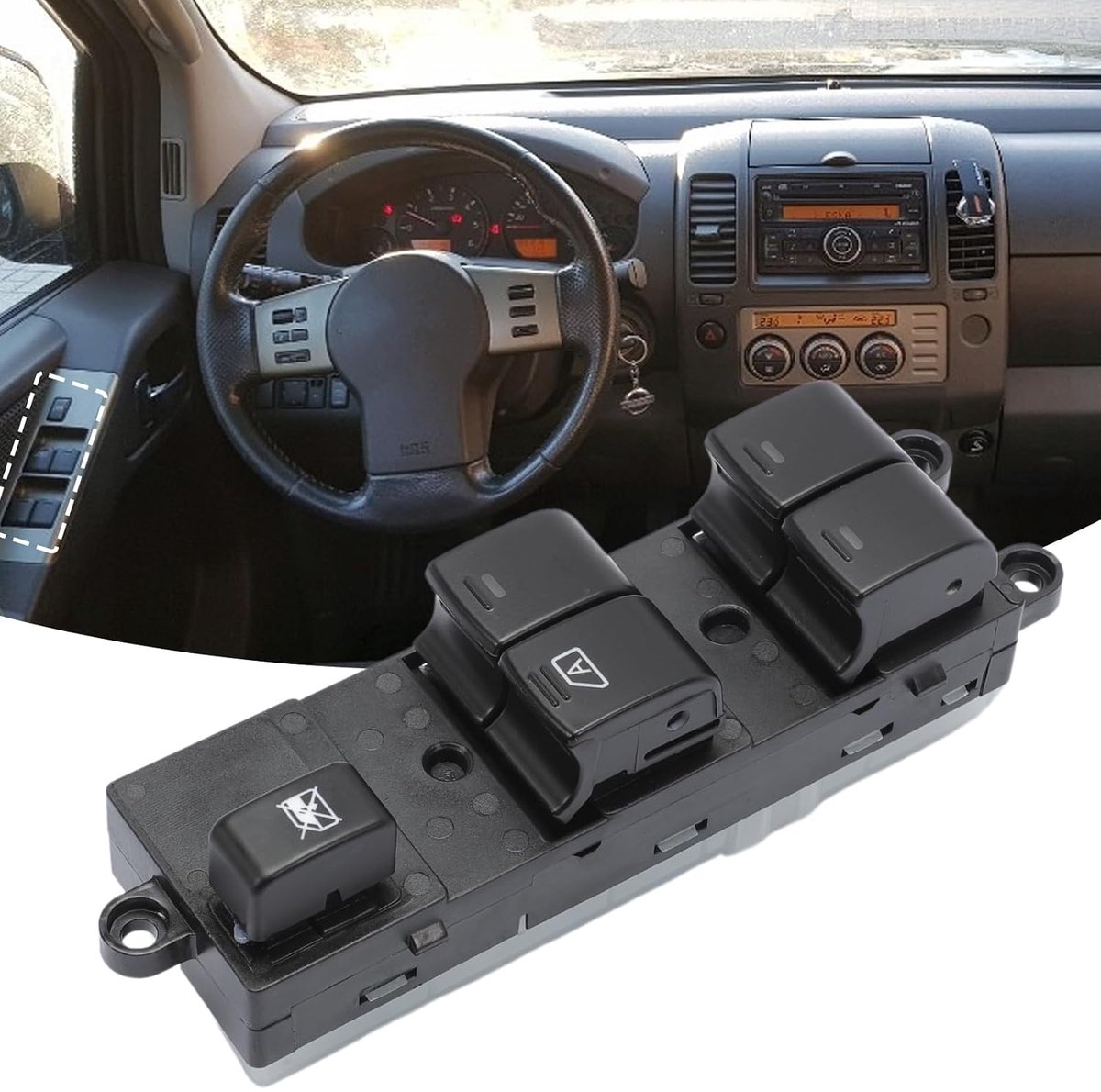 drukknop vensterschakelaar (bestuurderszijde) 25401-BB65B voor Qashqai Navara Pathfinder raambediening 25401-BB60B