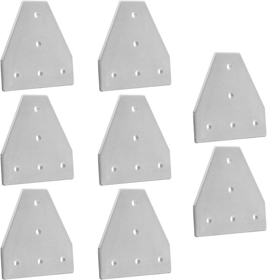 Verbinder 20x20 Profilverbinder Silber T 8 Stück mit 40Stück M5-Muttern, 40Stück M5-Schrauben, für 3D-Drucker, Graviermaschine — afbeelding 4