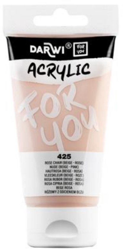 Tube Darwi For You acrylverf in de kleur 425 Rose Chair, beige-roze.
