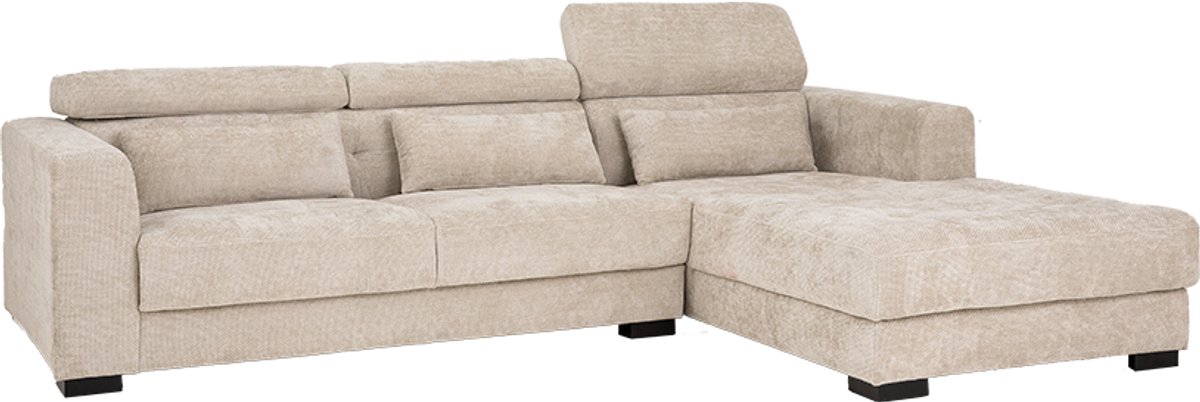 Tower Living Brighton 3-AL + Chaise R - fabric XS85 15 Ivory Ivoor