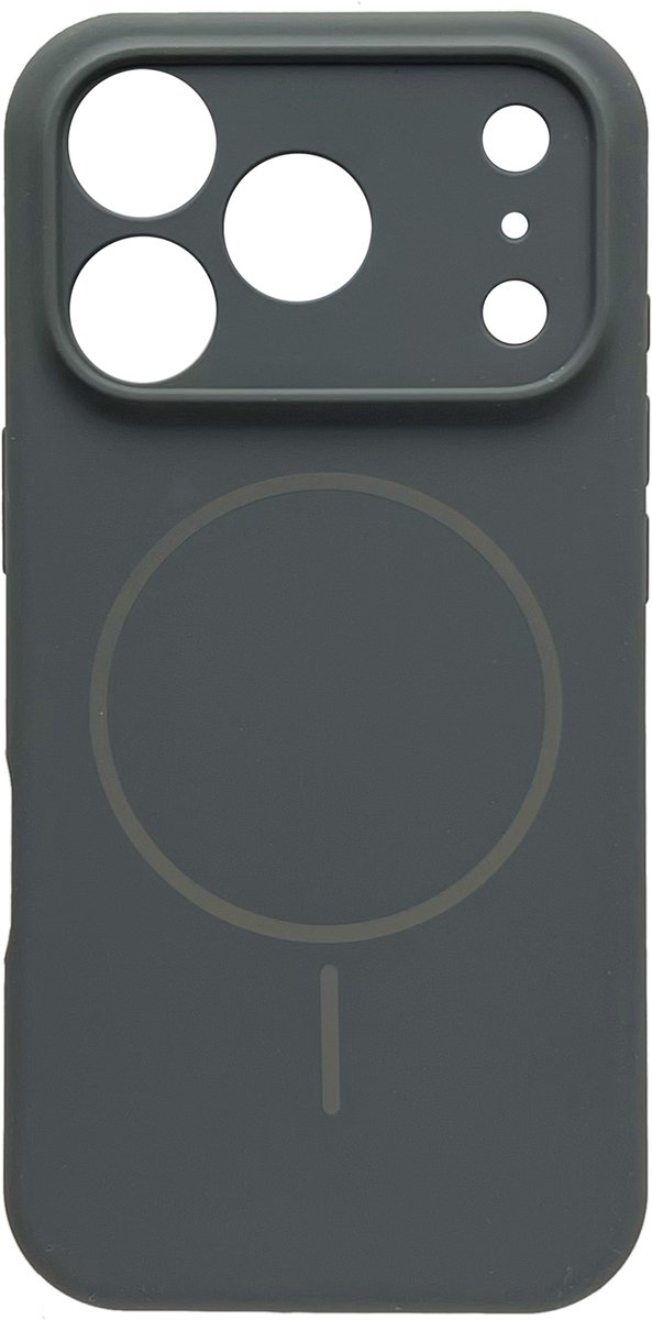 Casemania Hoesje Geschikt voor Apple iPhone 18 Pro - Grijs - Zachte Liquid Siliconen Magnetisch Back Cover Case - Geschikt voor MagSafe - Telefoonhoesje met Camera Bescherming