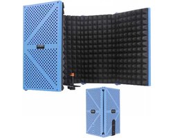 Cabine d'isolation acoustique - Studio pliable - Enregistrement sans écho - Design à 5 panneaux - 75 x 30 cm - Noir