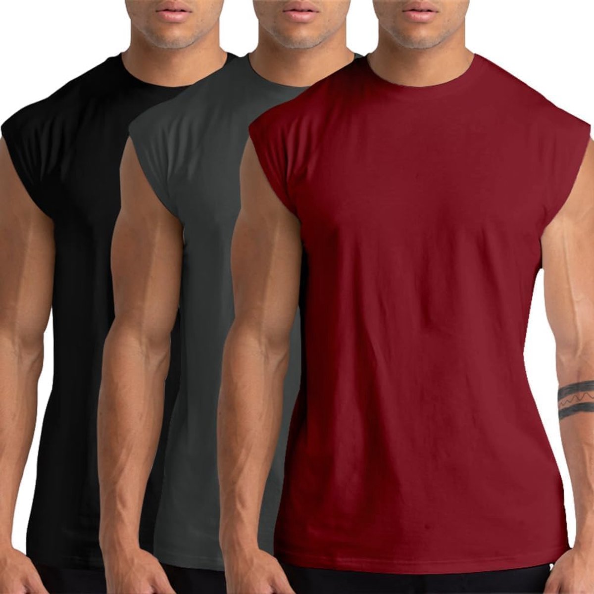 1, 3 of 5 stuks katoenen sportschooltanktops voor heren, mouwloze workoutshirts, atletische spiershirts, geschikt voor training en bodybuilding, sportieve stijl