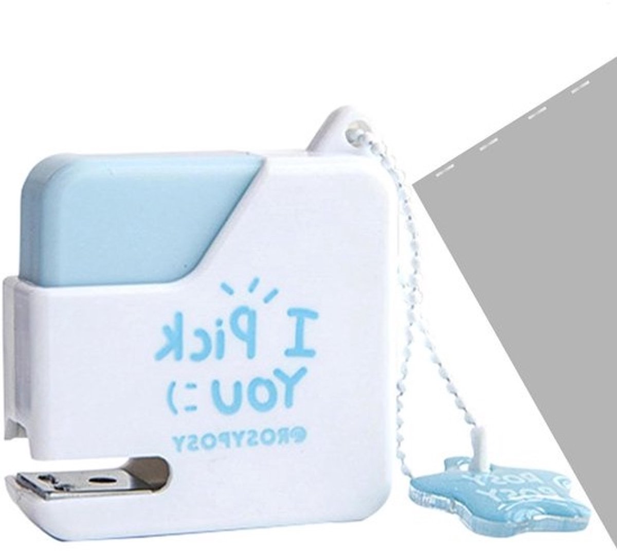 Kleine Nietmachine - Schattige Nietmachine Set - Documenten Organiseren - Lichtgewicht en Stevig - 4 x 4.5 cm - Wit