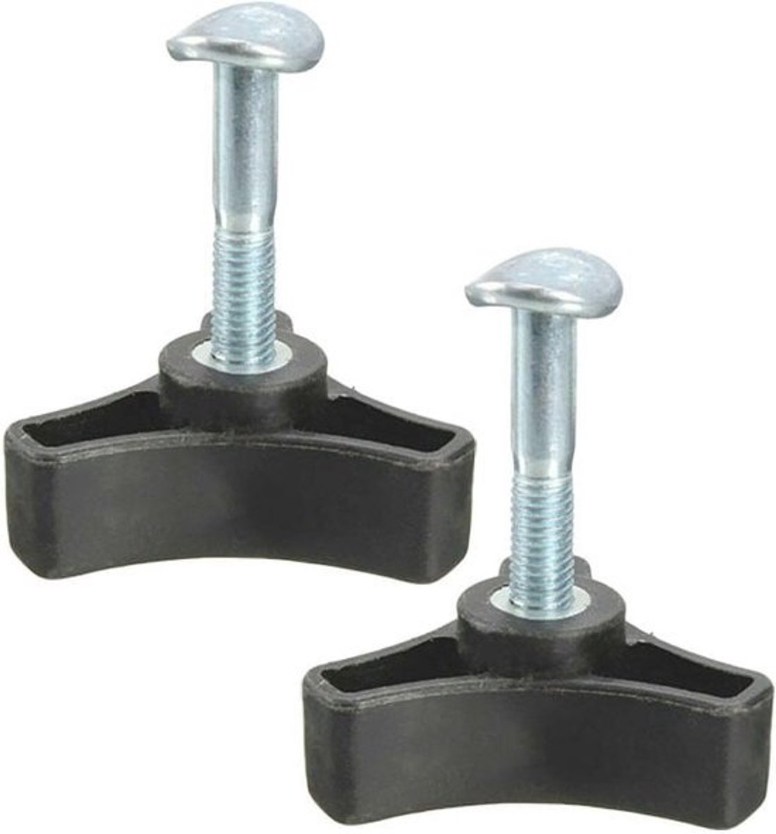 Grasmaaier Handvat Schroeven - Bevestigingsset - Gazononderhoud - Driehoekige Knop - 2 Sets - Zwart