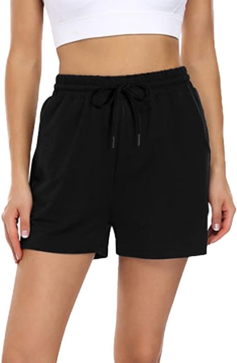 Shorts voor dames katoen korte broek, joggingbroek sportbroek, zomerbroek, sweatbroek, ademende loopshorts, trainingsbroek hardlopen, gym, basketbal, yoga, voor de zomer