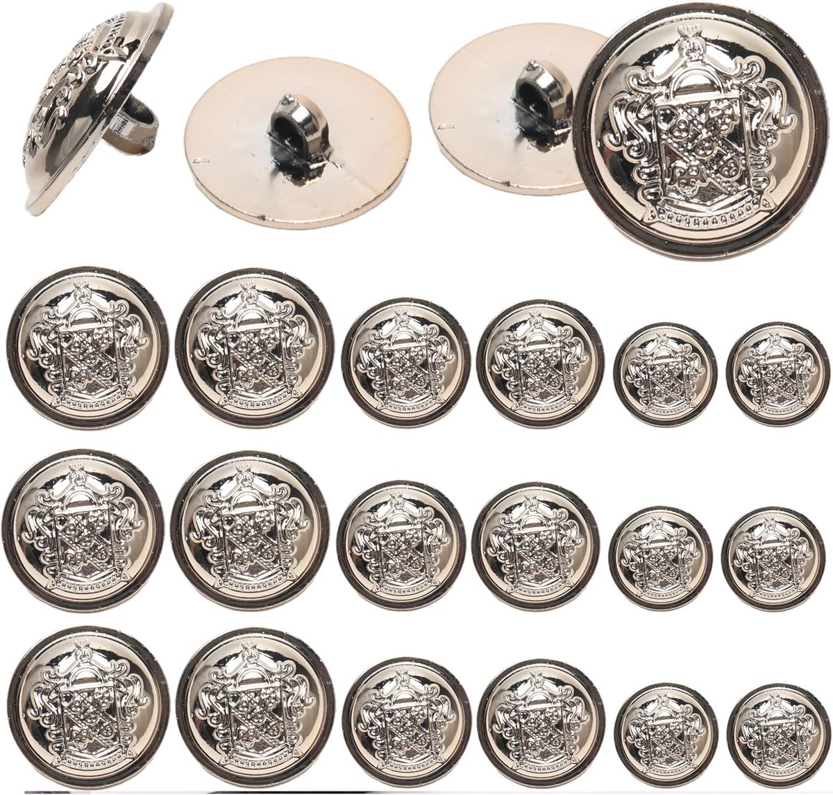 Knopen in 18mm 21mm 25mm Maten, Vintage Blazer Knopen Groot voor Jassen en Uniformen