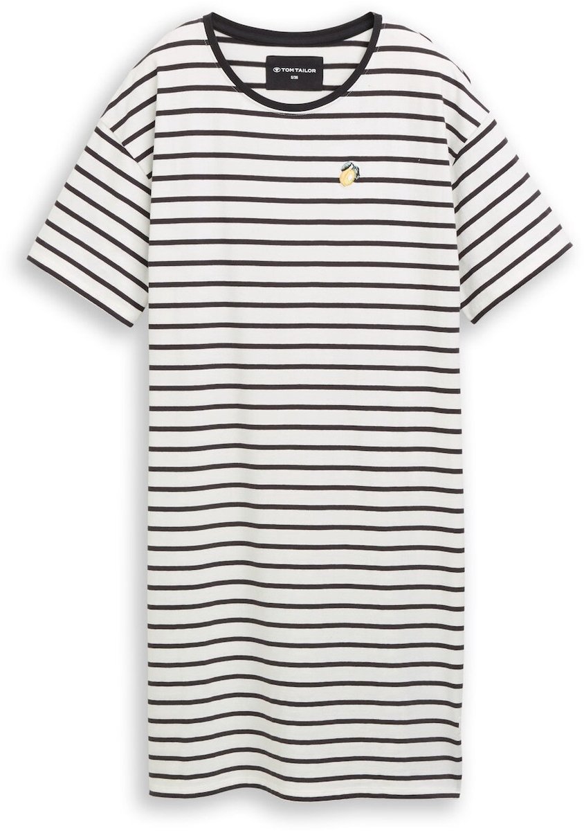 Tom Tailor Nachthemd met streepjesmotief - white-medium-horizontal stripe