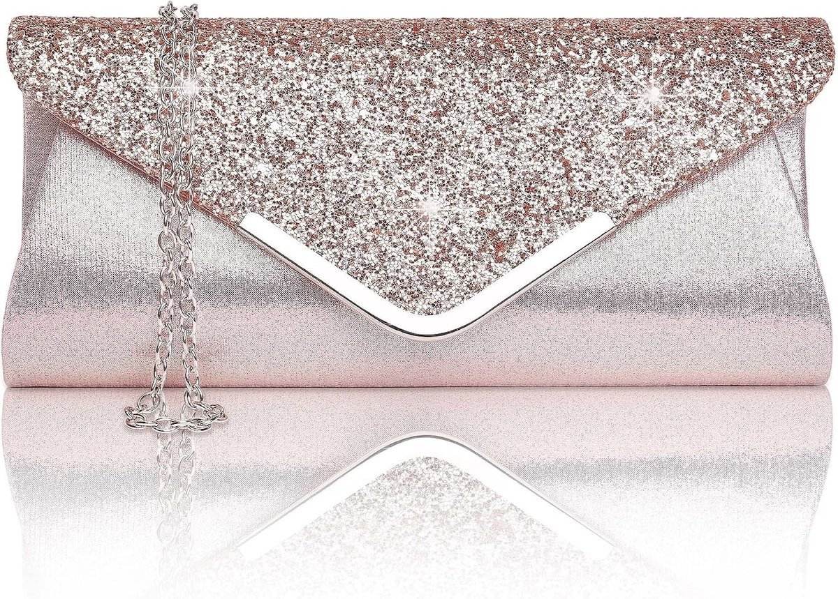 Elegante Schoudertas met Pailletten voor Avondkleding, Bruiloften en Feestjes - Stijlvolle Handtas voor Dames