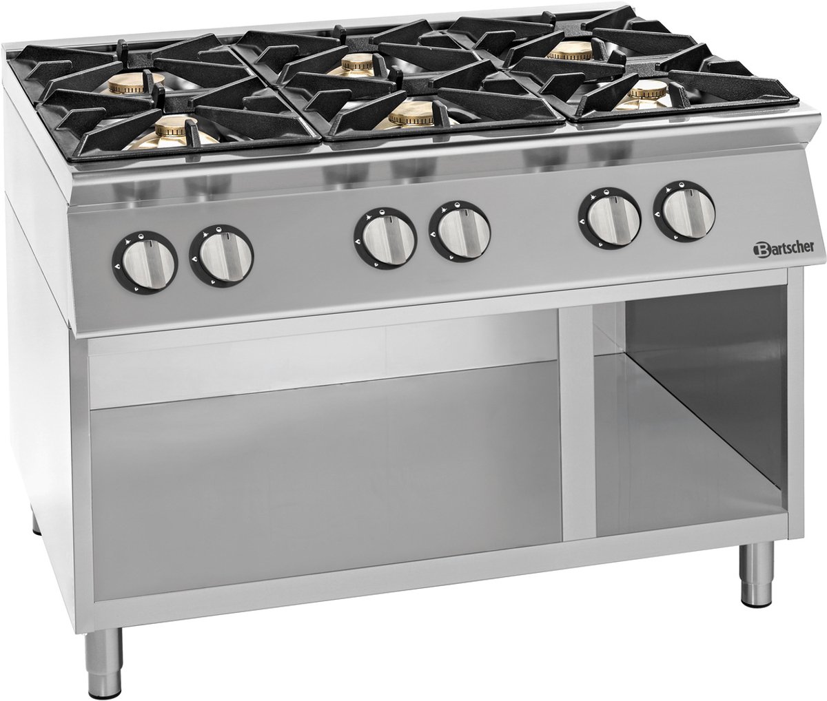 Bartscher 2991121 Gasfornuis 900 6 branders OU - Horeca & Professioneel